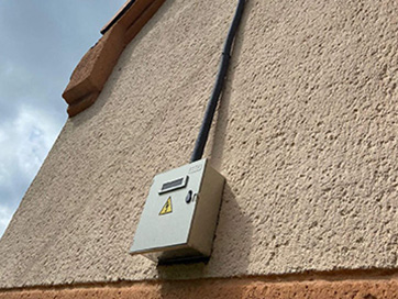 Domovní rozvaděč včetně přívodu z HDS